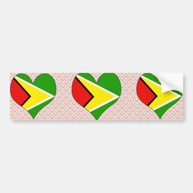 Pegatina Para Coche Amo Guyana (Frente)