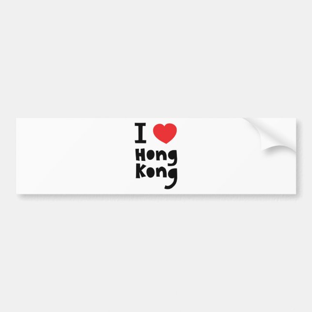 Pegatina Para Coche Amo Hong Kong (Frente)