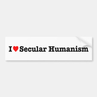 PEGATINA PARA COCHE "AMO HUMANISMO SECULAR"