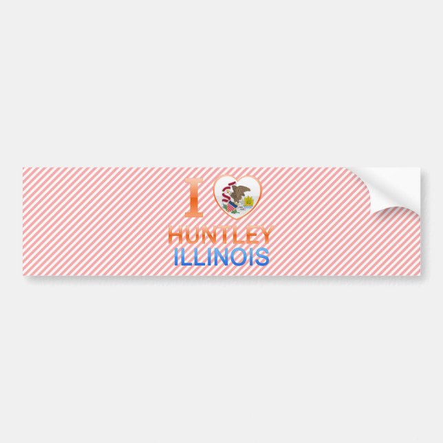 Pegatina Para Coche Amo Huntley, IL (Frente)