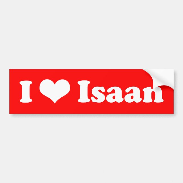 Pegatina Para Coche Amo Isaan (Frente)