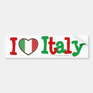 Pegatina Para Coche Amo Italia