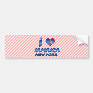 Pegatina Para Coche Amo Jamaica, Nueva York
