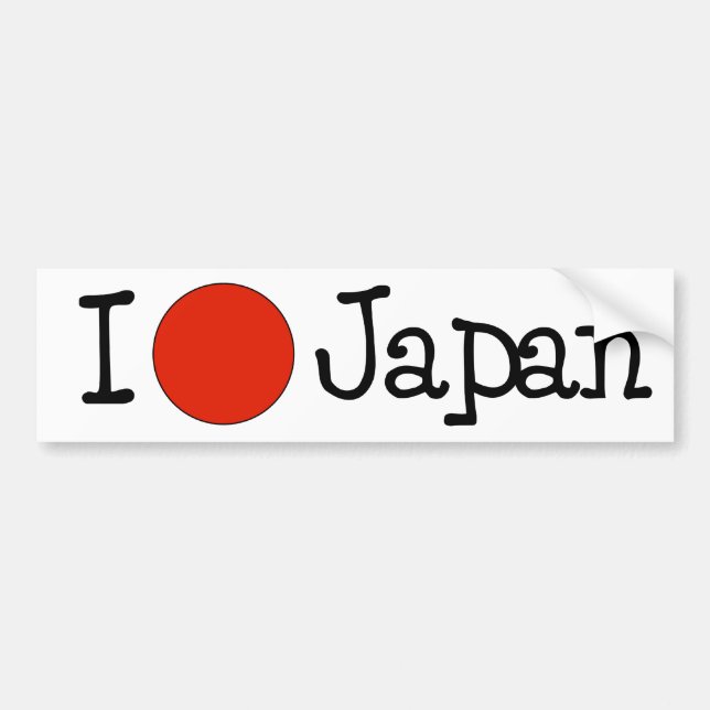 PEGATINA PARA COCHE AMO JAPÓN (Frente)