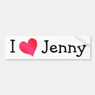Pegatina Para Coche Amo Jenny