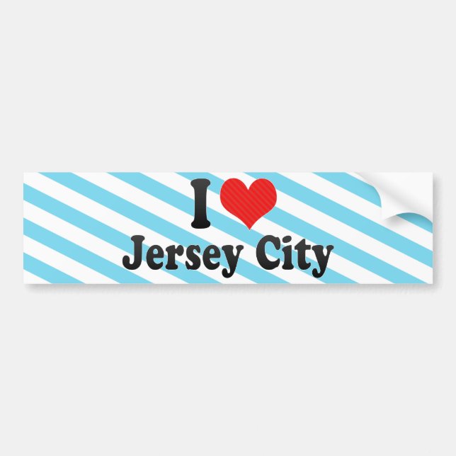 Pegatina Para Coche Amo Jersey City (Frente)