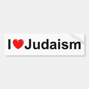 Pegatina Para Coche Amo judaísmo (del corazón)