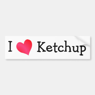 Pegatina Para Coche Amo Ketchup