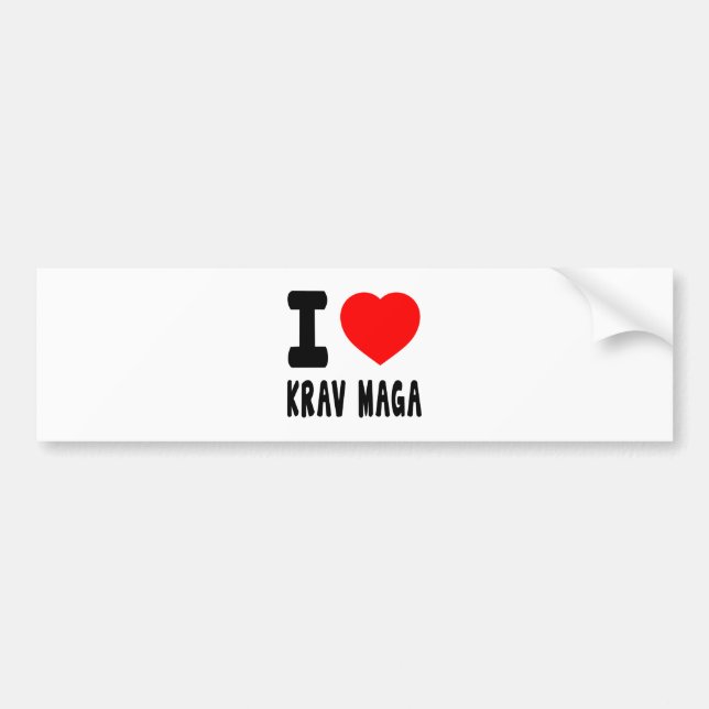 Pegatina Para Coche Amo Krav Maga (Frente)
