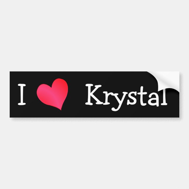 Pegatina Para Coche Amo Krystal (Frente)