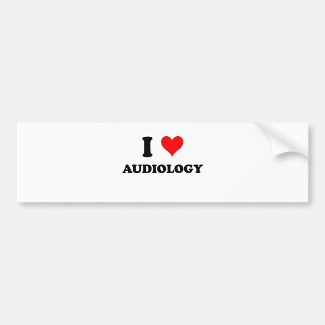 Pegatina Para Coche Amo la audiología (Frente)