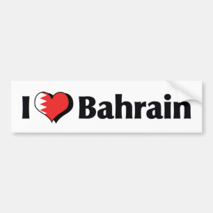 Pegatina Para Coche Amo la bandera de Bahrein