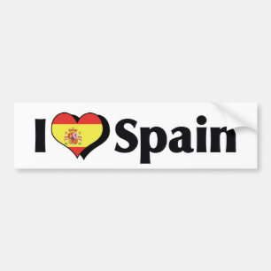 Pegatina Para Coche Amo la bandera de España