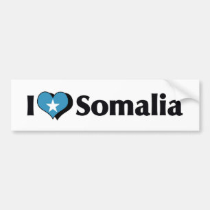 Pegatina Para Coche Amo la bandera de Somalia