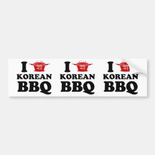 Pegatina Para Coche Amo la barbacoa coreana (고 기 이)