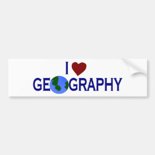 Pegatina Para Coche Amo la geografía