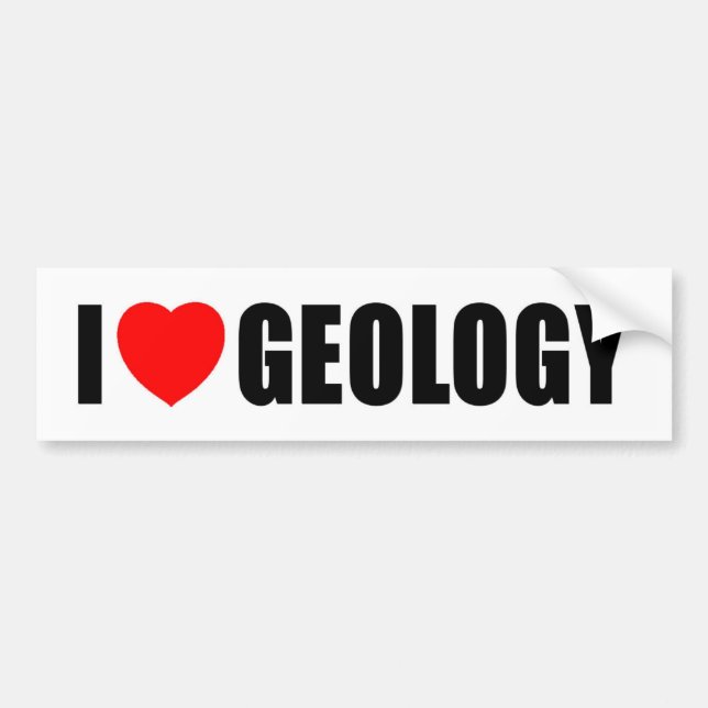 Pegatina Para Coche Amo la geología (Frente)
