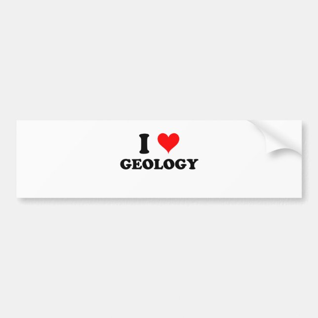 Pegatina Para Coche Amo la geología (Frente)