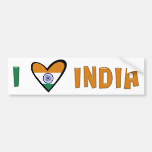 Pegatina Para Coche Amo la India