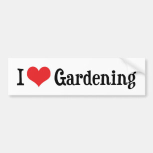 Pegatina Para Coche Amo la jardinería del corazón