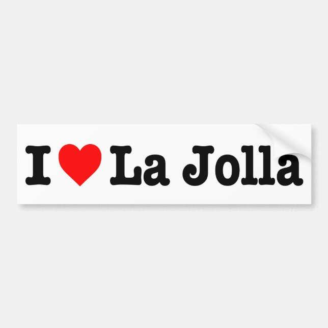 Pegatina Para Coche "Amo La Jolla " (Frente)