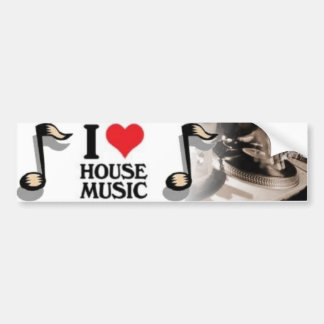 Pegatina Para Coche Amo la música house