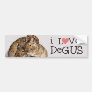 Pegatina Para Coche Amo la pila de Degus - de Degu