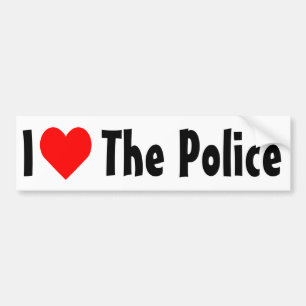 Pegatina Para Coche Amo la policía