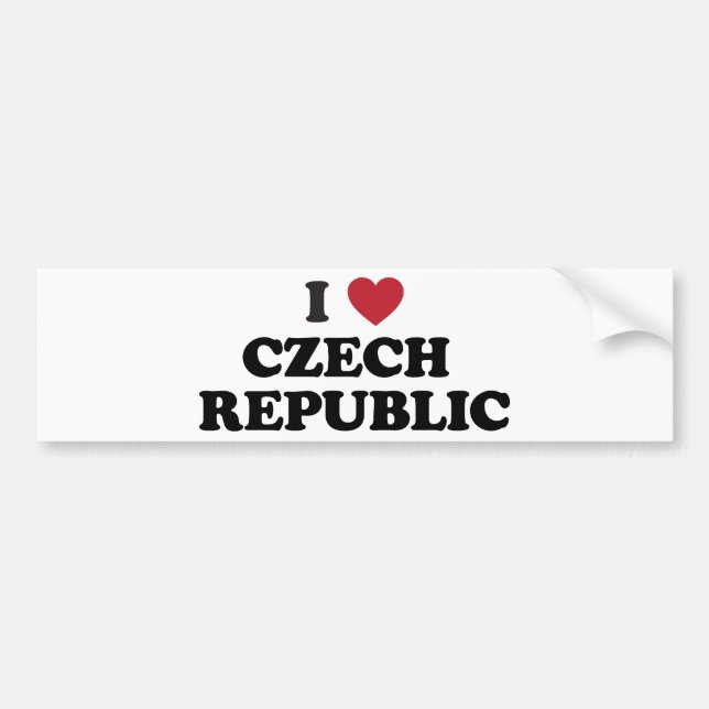 Pegatina Para Coche Amo la República Checa (Frente)