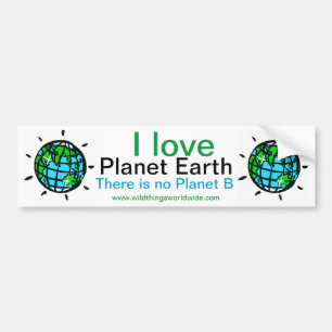 Pegatina Para Coche Amo la Tierra Planeta - salven nuestro planeta -