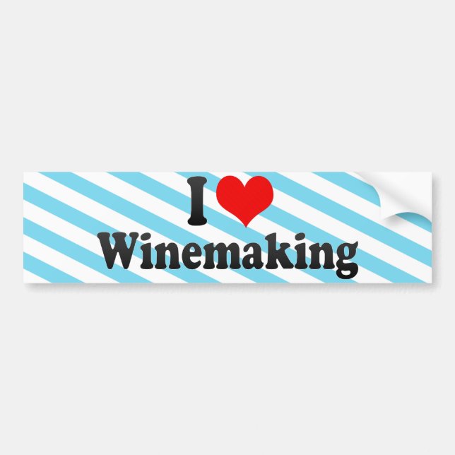 Pegatina Para Coche Amo la vinificación (Frente)