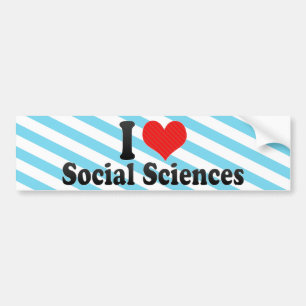 Pegatina Para Coche Amo las ciencias sociales
