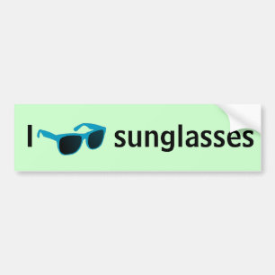 Pegatina Para Coche Amo las gafas de sol