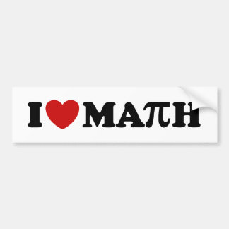 Pegatina Para Coche Amo las matemáticas