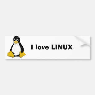 Pegatina Para Coche Amo LINUX