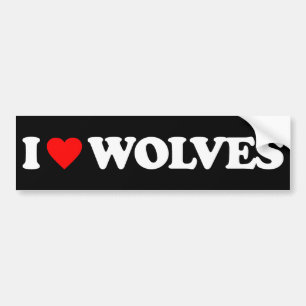 PEGATINA PARA COCHE AMO LOBOS
