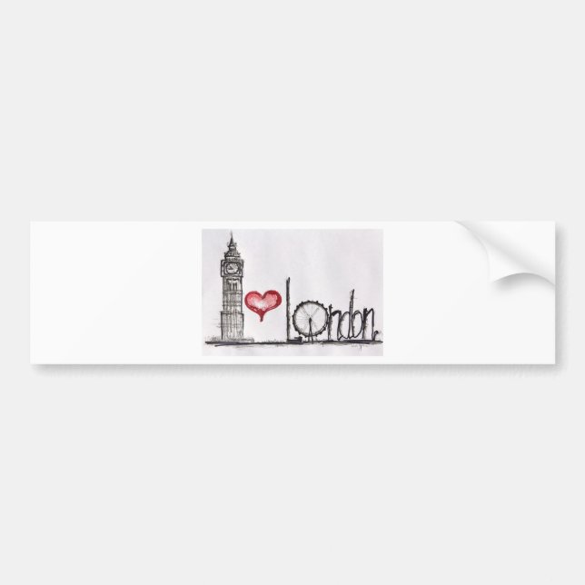 Pegatina Para Coche Amo Londres (Frente)