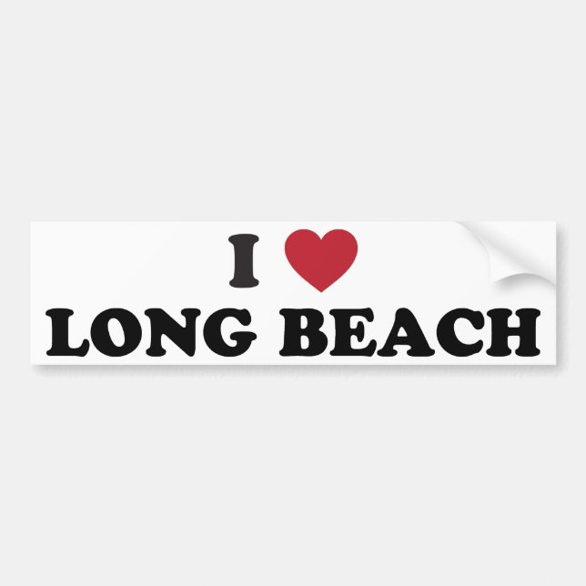 Pegatina Para Coche Amo Long Beach California (Frente)