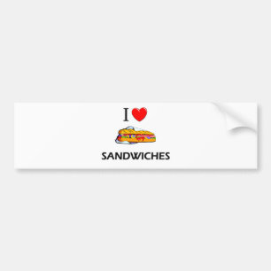 Pegatina Para Coche Amo los bocadillos