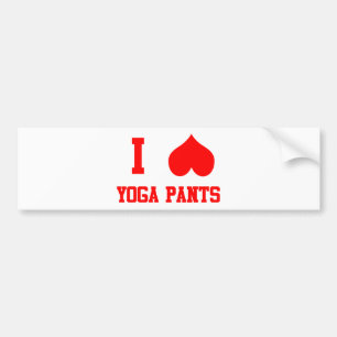 Pegatina Para Coche Amo los pantalones de la yoga