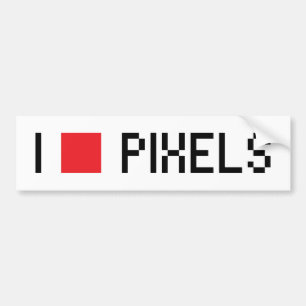 PEGATINA PARA COCHE AMO LOS PIXELES