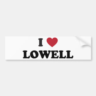 Pegatina Para Coche Amo Lowell Massachusetts