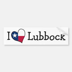 Pegatina Para Coche Amo Lubbock Texas
