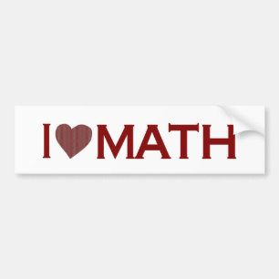 Pegatina Para Coche Amo matemáticas