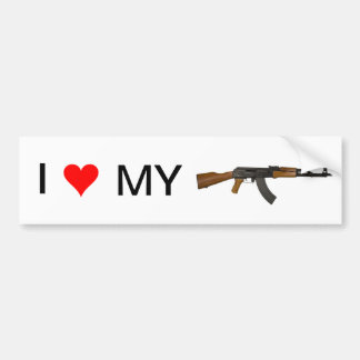 Pegatina Para Coche Amo mi arma. (AK-47)
