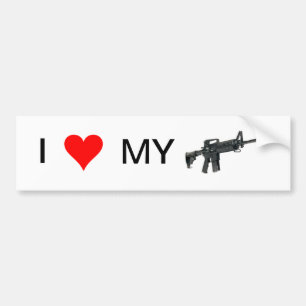 Pegatina Para Coche Amo mi arma (AR-15)