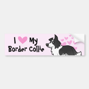 Pegatina Para Coche Amo mi border collie