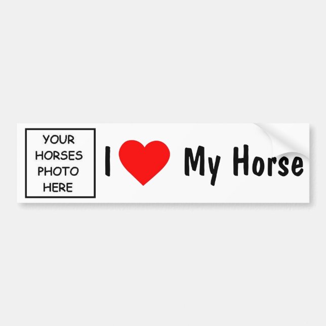 Pegatina Para Coche Amo mi caballo (Frente)