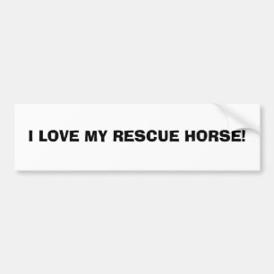 PEGATINA PARA COCHE ¡AMO MI CABALLO DEL RESCATE!