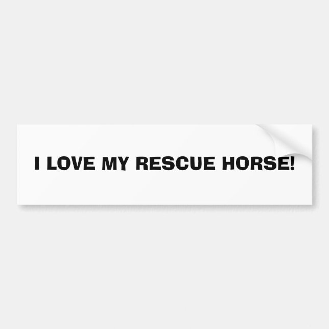 PEGATINA PARA COCHE ¡AMO MI CABALLO DEL RESCATE! (Frente)